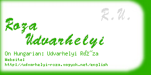 roza udvarhelyi business card